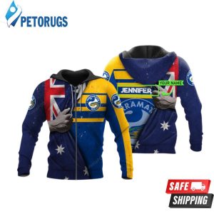 Personalized Parramatta Eels Hand Custom Name 3D Hoodie