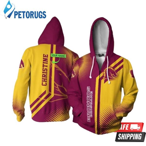 Personalized Phc Brisbane Broncos Custom Name 3D Hoodie