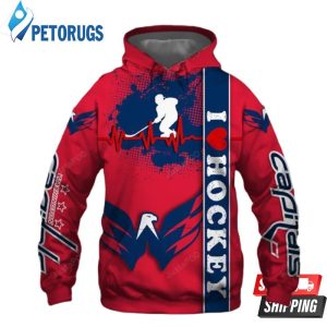 Personalized Washington Capitals Nhl Custom Name 3D Hoodie