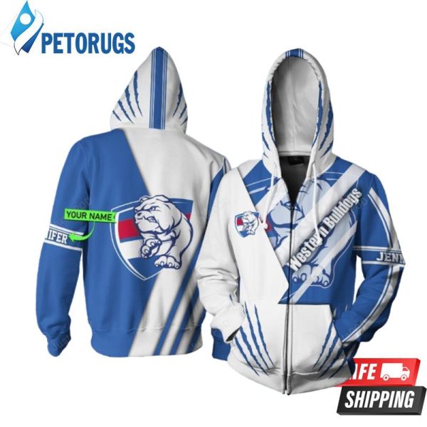 Personalized Western Bulldogs Custom Name 3D Hoodie