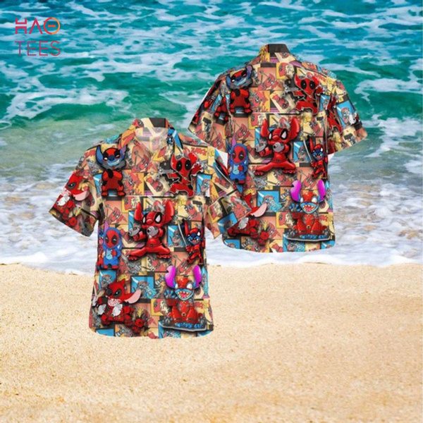 Pew Pew Pew Deadpool Stitch Hawaiian Shirt