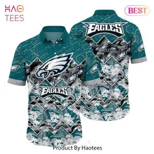 Philadelphia Eagles NFL Hawaiian Shirt Graphic Tropical Pattern 3D Printed Beach Shirt Summer Gift For Fan