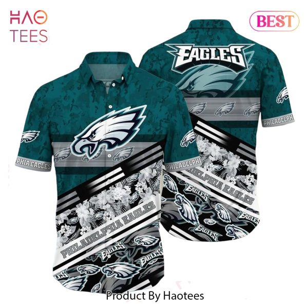 Philadelphia Eagles NFL Hawaiian Shirt Graphic Tropical Pattern 3D Printed Beach Shirt Summer Gift For Fans