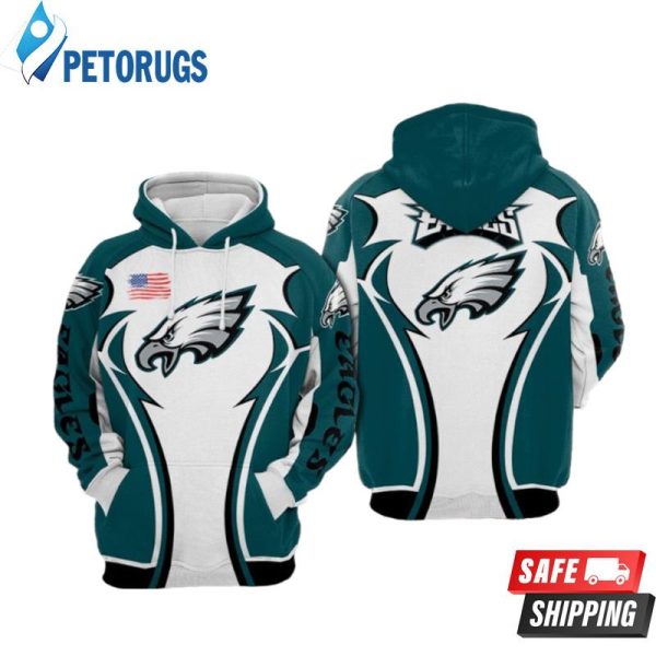 Philadelphia Eagles Nfl Football Logo White 3D Hoodie