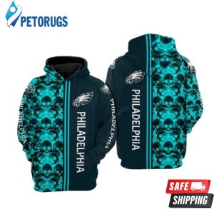 Philadelphia Eagles Nfl Football Many Skull 3D Hoodie