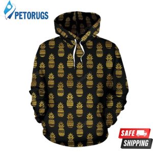 Pineapple Gold Tribal Style 3D Hoodie