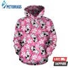 Pink Cartoon Cow Pattern 3D Hoodie