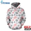 Pink Gray Cow Pattern 3D Hoodie