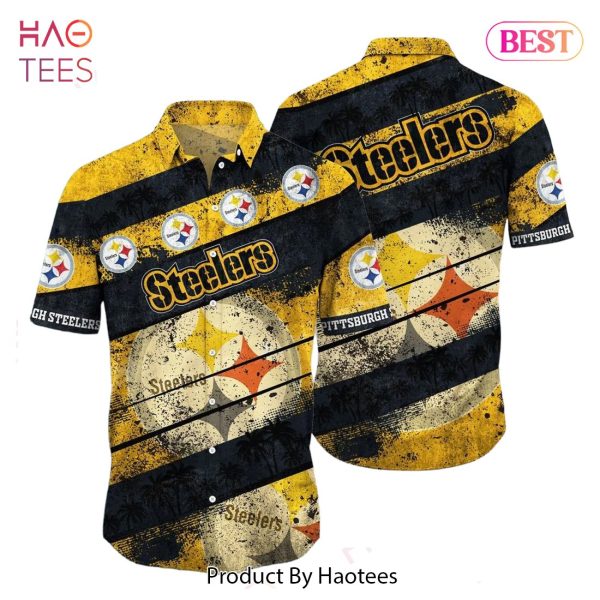 Pittsburgh Steelers NFL Hawaiian Shirt Graphic Tropical Pattern Short Sleeve Summer For Fans