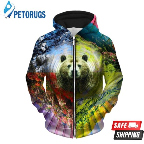 Plur Bear Up 3D Hoodie