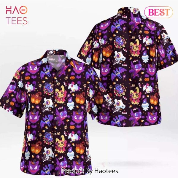 Pokemon Halloween Costume Hawaiian Shirt Anime Shirt for Men Women