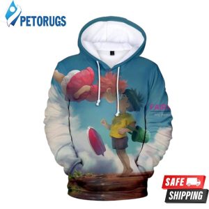 Ponyo On The Cliff Ponyo Sousuke B 3D Hoodie