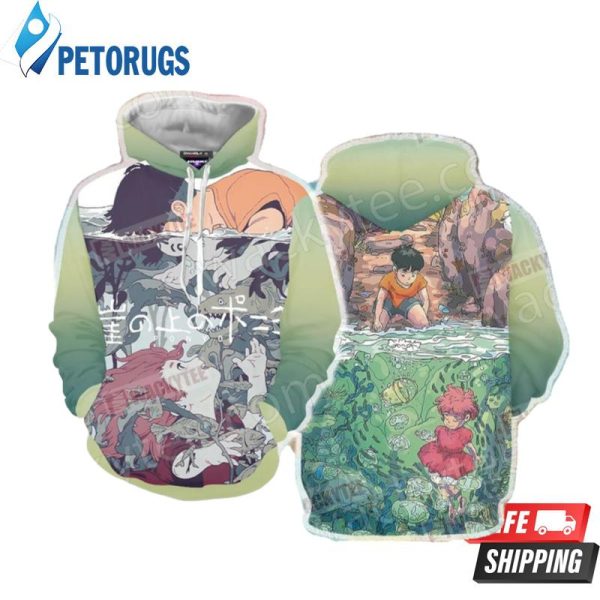 Ponyo Ponyo And Sosuke 8 3D Hoodie