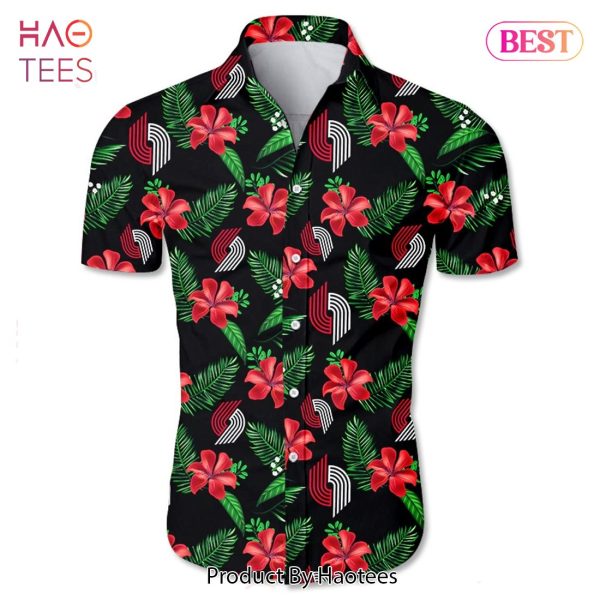 Portland Trail Blazers Hawaiian shirt Tropical Flower summer