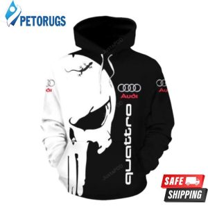 Punisher Skull Audi Quattro Men And Women Punisher Skull Audi Quattro Audi Quattro 3D Hoodie