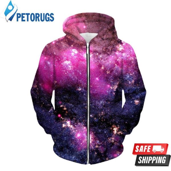 Purple Cosmos Up 3D Hoodie