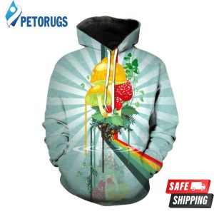 Rainbow Mushroom Fruit World 3D Hoodie