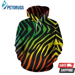 Rainbow Zebra Themed 3D Hoodie