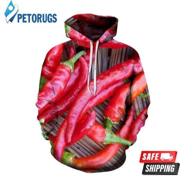 Red Chilli Custom 3D Hoodie