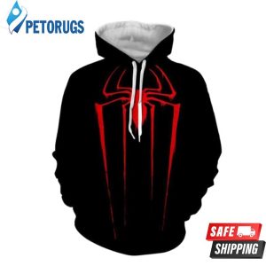 Red Spider Black 3D Hoodie