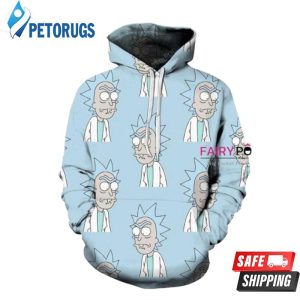 Rick And Morty Rick Blue 3D Hoodie