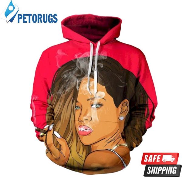 Rihanna V2 And Pered Custom Rihanna Graphic 3D Hoodie