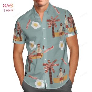 Ron Swanson Bacon Egg AOP Hawaiian Shirt