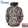 Rose Monarch Butterfly Pattern 3D Hoodie