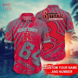 Rutgers Scarlet Knights Personalized Hawaiian Shirt