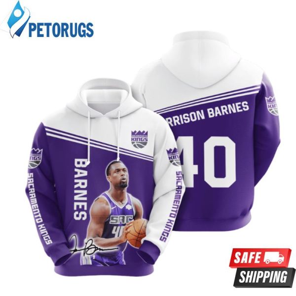 Sacramento Kings Harrison Barnes 3D Hoodie