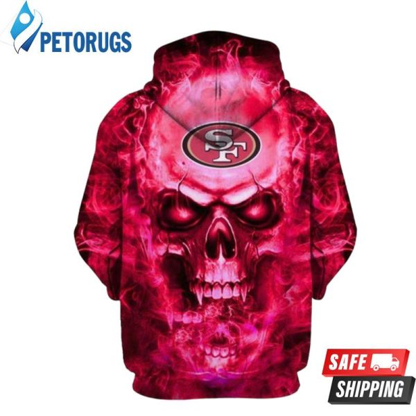 San Francisco 49Ers Nfl Football Skull 21478 3D Hoodie