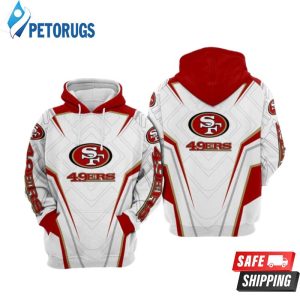 San Francisco 49Ers Nfl Football White San Francisco 49Ers 3D Hoodie