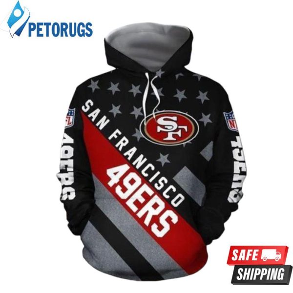 San Francisco 49Ers US Flag 3D Hoodie