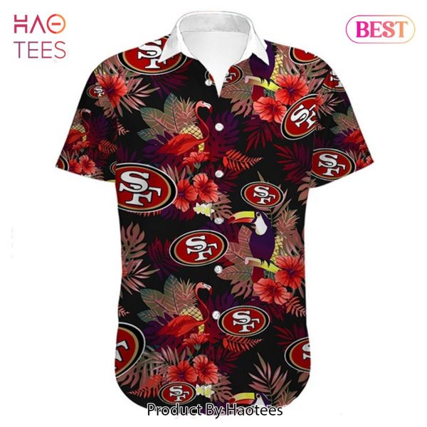 San Francisco 49ers Hawaiian Shirt flower summer gift for fans