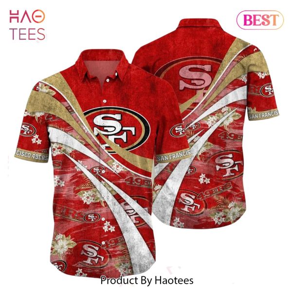 San Francisco 49ers NFL Summer Hawaiian Shirt Floral Pattern Graphic For Football NFL Enthusiast