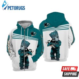 San Jose Sharks Groot 3D Hoodie