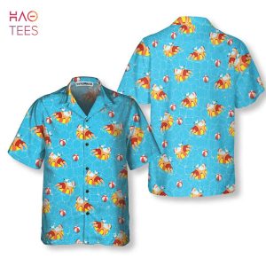 Santa Claus In Swimming Pool Pattern Hawaiian Shirt