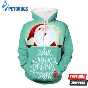 Santa Claus Merry Christmas 3D Hoodie