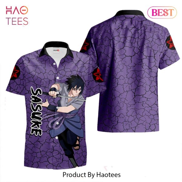 Sasuke Uchiha Hawaiian Shirts Custom Anime Merch Clothes for Men Women