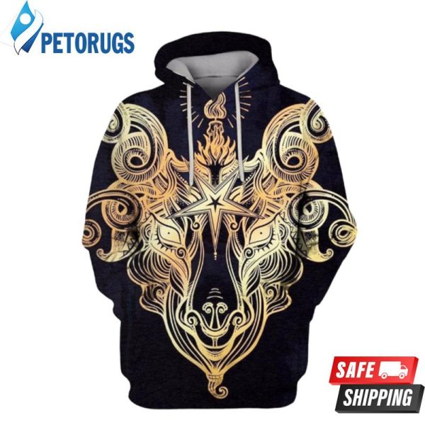 Satanic Goat Head 3D Hoodie