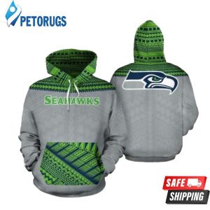 Seattle Seahawks Ncaa Football Maori Tattoo Gray Green Seattle Seahawks Seattle Seahawks 3D Hoodie