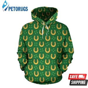 Shamrock Horseshoes Pattern 3D Hoodie