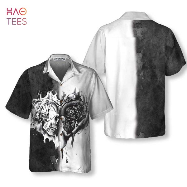 Skull Heart Flame Hawaiian Shirt