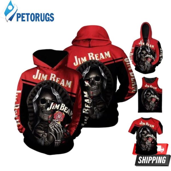 Skull Jim Beam Wine 3D Hoodie