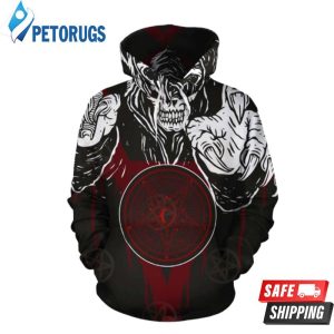 Skull Pentagram 3D Hoodie