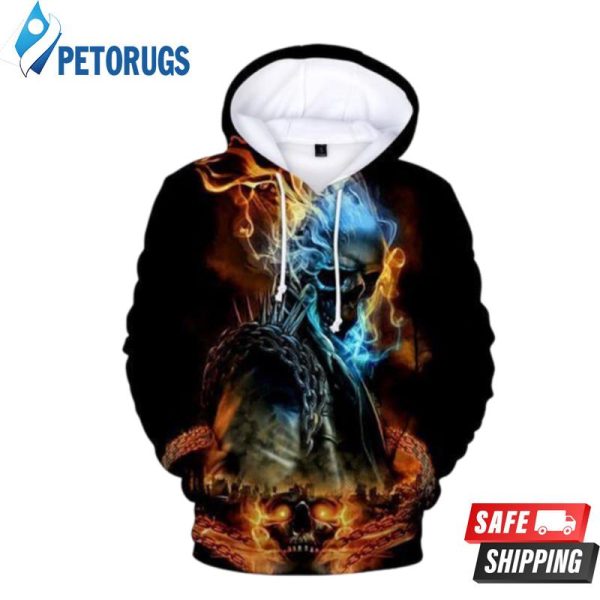 Skull Themed And Pered Custom Skull Themed Graphic 3D Hoodie