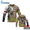 Slovak Firefighter Brown 3D Hoodie