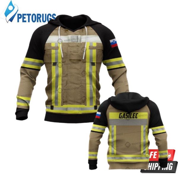 Slovenian Firefighter Blue 3D Hoodie