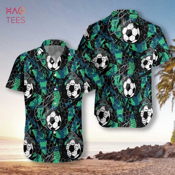 Soccer Grunge Urban Pattern Hawaiian Shirt