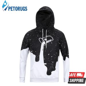 Space Paint Painting The Sky Black & White 3D Hoodie